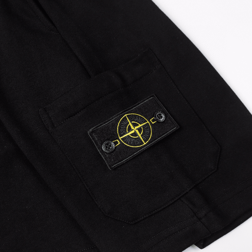 "Stone" Monogram Shorts Black