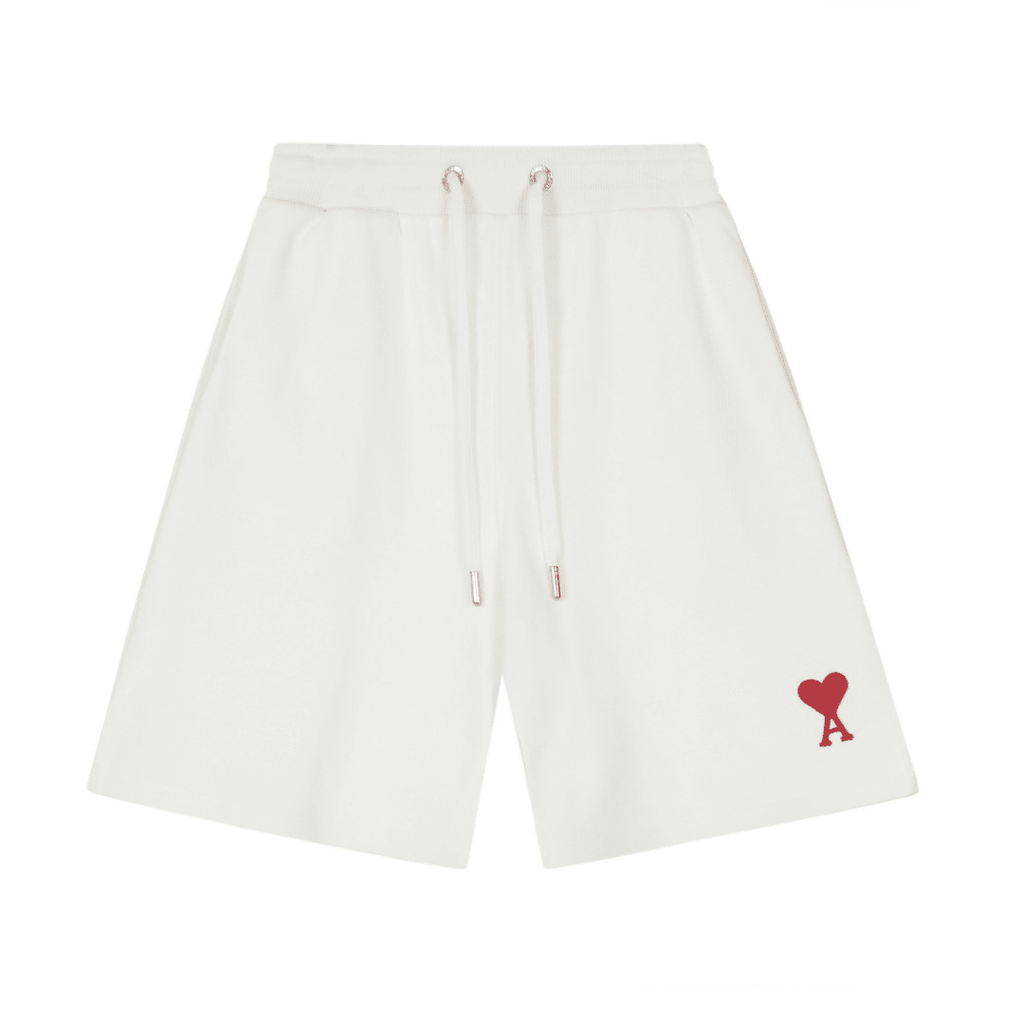 "Ami" Shorts White/Red