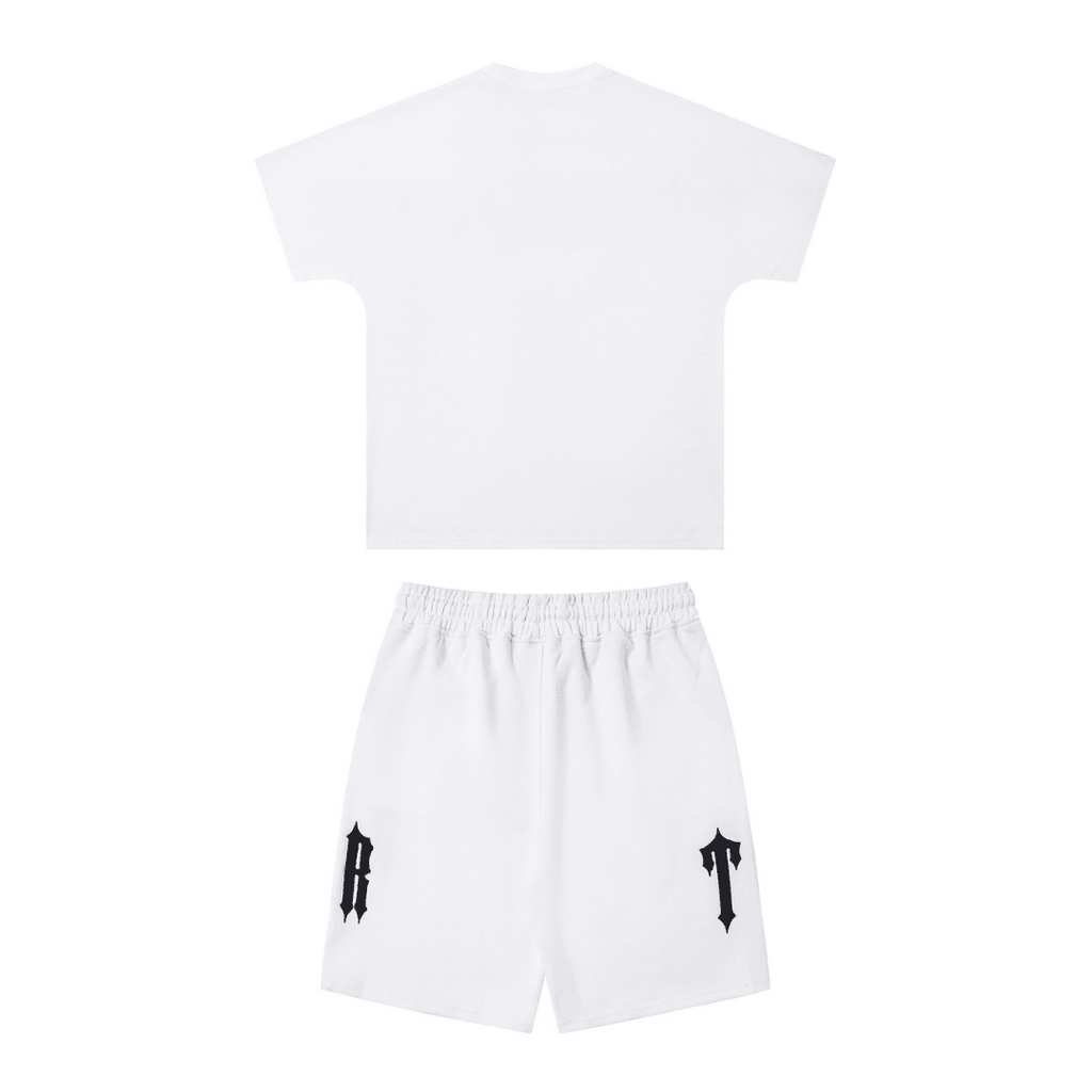"TS" Short Set White Black