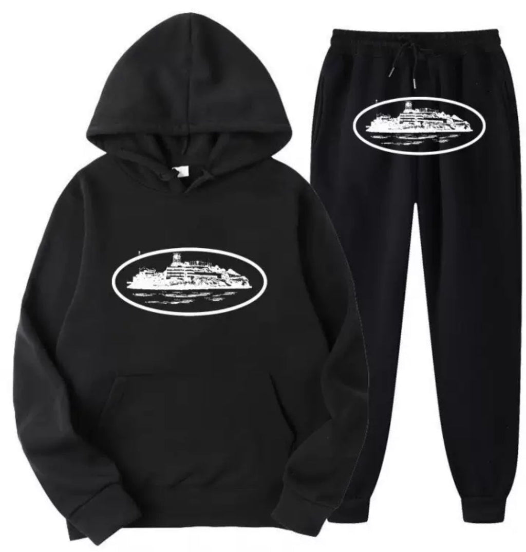 "Alcatraz" Tracksuit Black/White