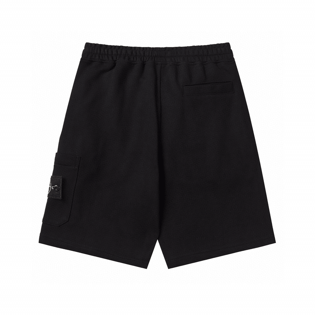 "Stone" Monogram Shorts Black