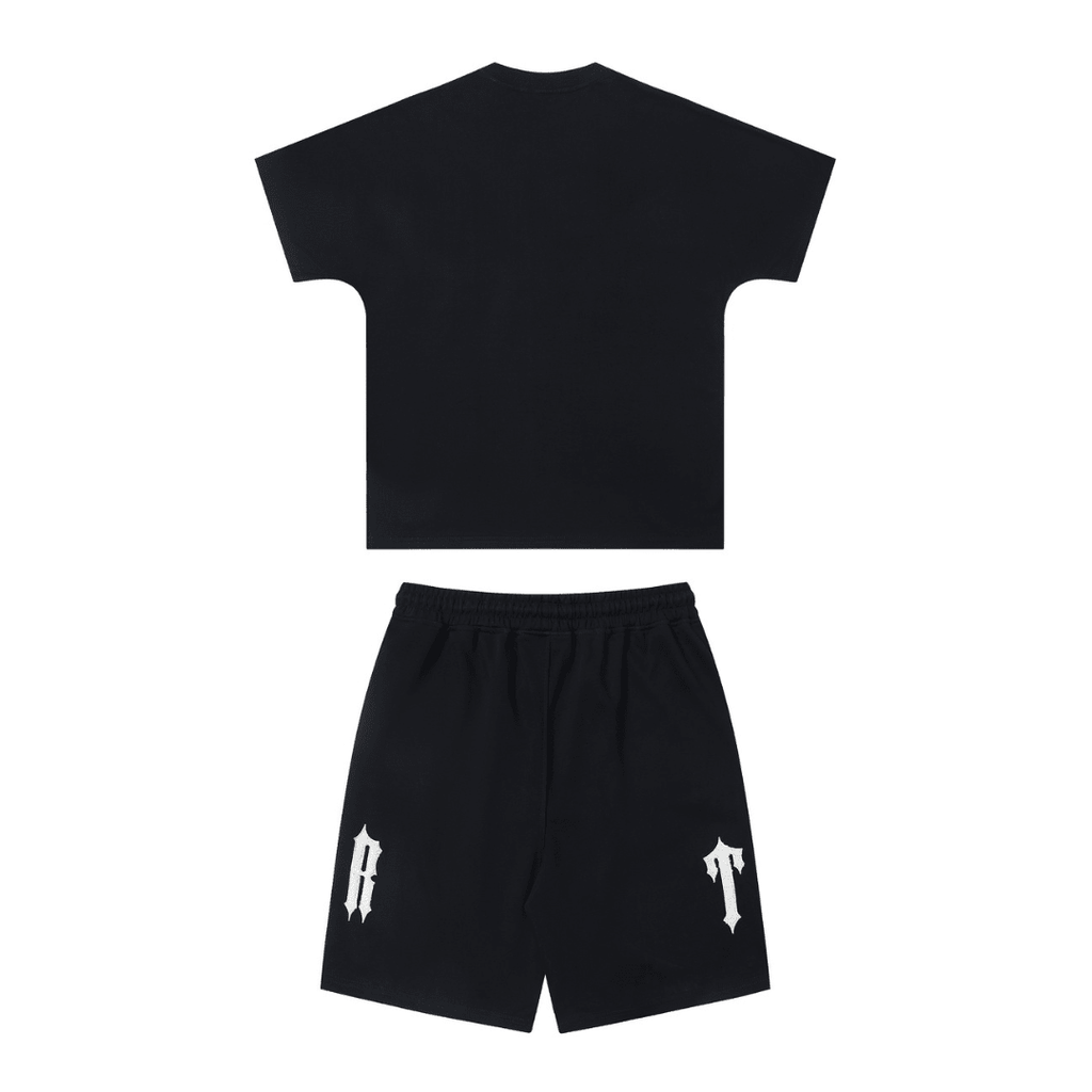 "TS" Short Set Black White