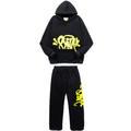 "Syna" Logo Black and Yellow Tracksuit